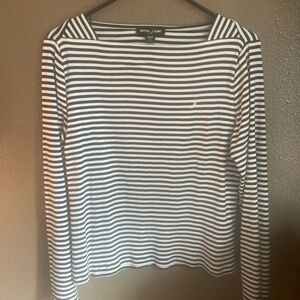 Nautica Jeans practically new Striped Navy and White Women's Top